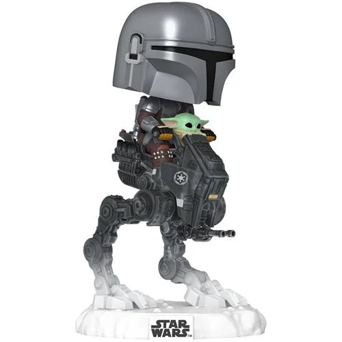 (PRE-SALE) (EST SHP 3/15) Funko Pop! Ride #837 The Mandalorian with Grogu Imperial Remnant AT-RT Deluxe Star Wars Mandalorian & Grogu