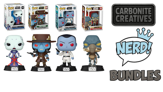 💙 Blue Nerd Pack – Star Wars Funko Pop Collector Bundle (Asajj Ventress #711, Cad Bane #580, Grand Admiral Thrawn #683, Watto #702) | Carbonite Creative Exclusive