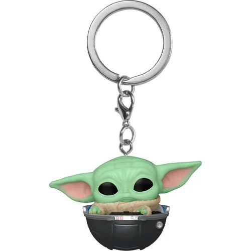 Star Wars: The Mandalorian Grogu in Hover-Pram Funko Pocket Pop! Key Chain