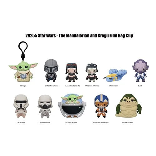 Star Wars: The Mandalorian & Grogu Movie 3D Foam Bag Clip Random 6-Pack (in hand)free shipping blind bag bundle