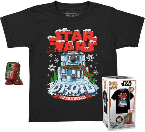 Funko Pocket Pop! & Tee Star Wars Holiday R2-D2 Set – T-Shirt + Mini Figure