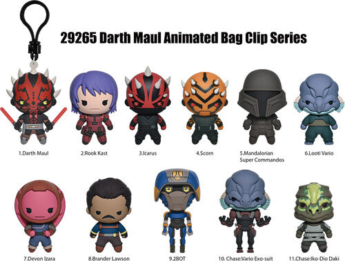 Star Wars Maul Shadow Lord 3D Foam Bag Clips — 6-Pack Collector Bundle (Blind Bags)