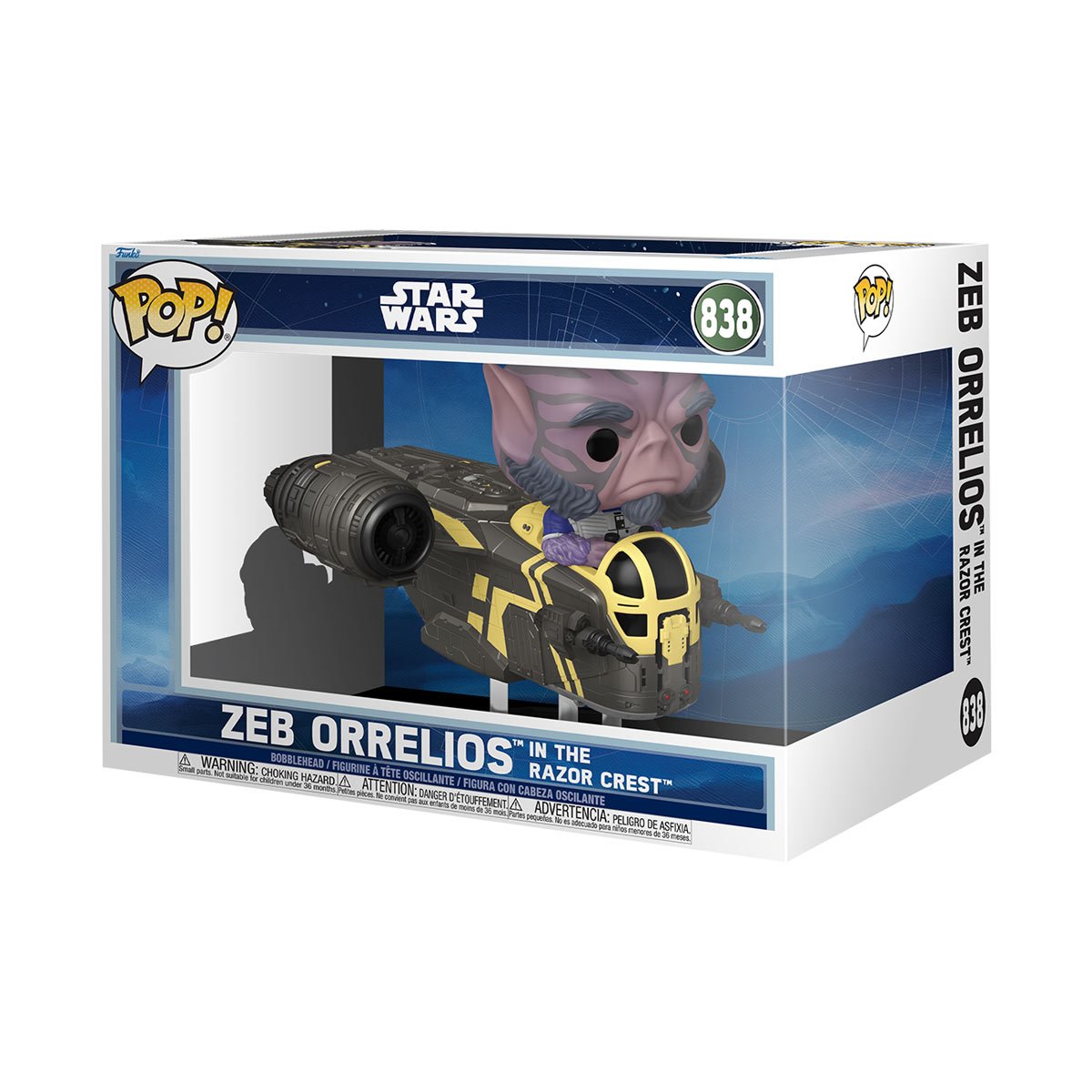 (In hand) Funko Pop! Ride #838 Zeb Orrelios Razor Crest Deluxe Star Wars Mandalorian & Grogu
