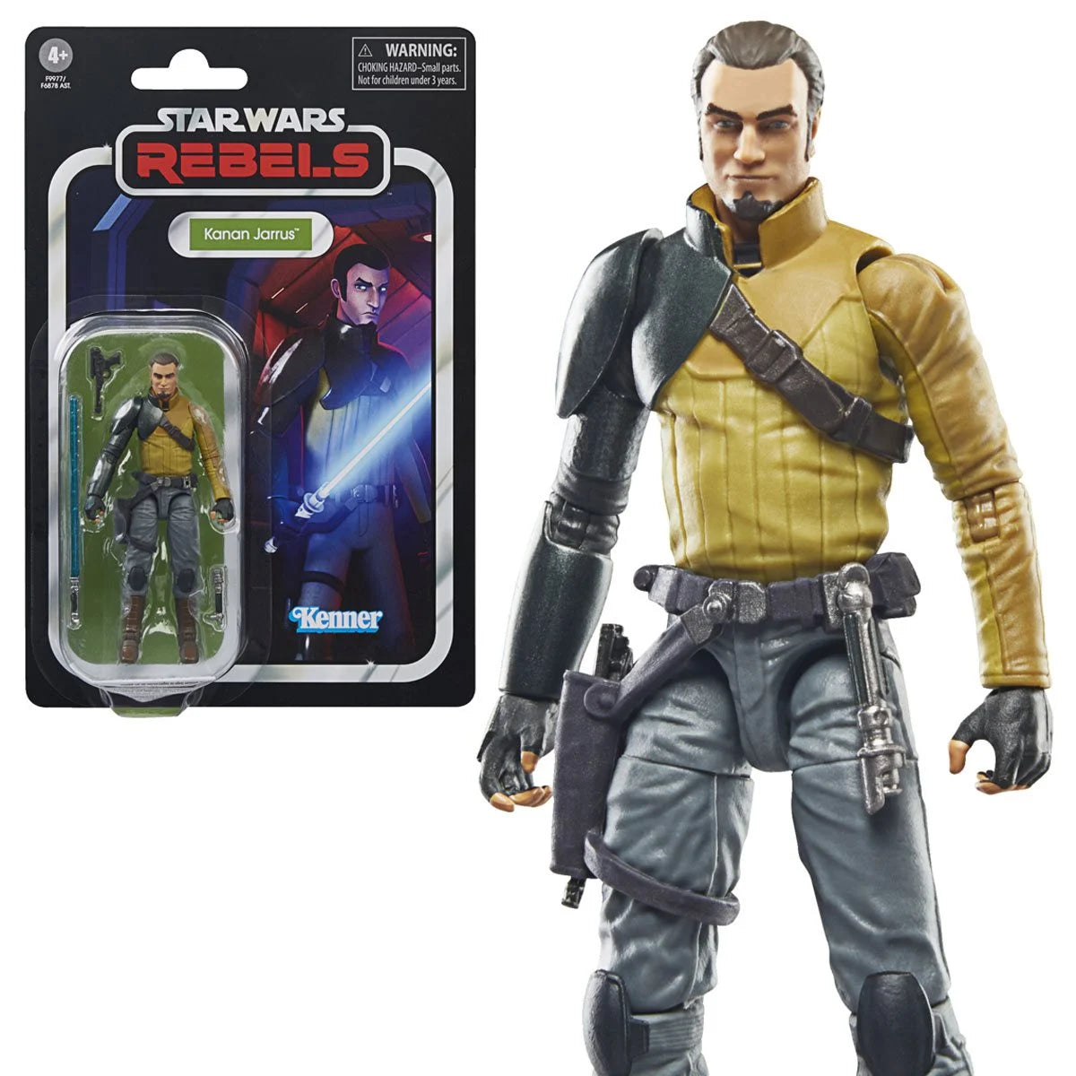 STAR WARS The Vintage Collection Kanan Jarrus (Star Wars Rebels) 3.75” Action Figure | Kenner Cardback