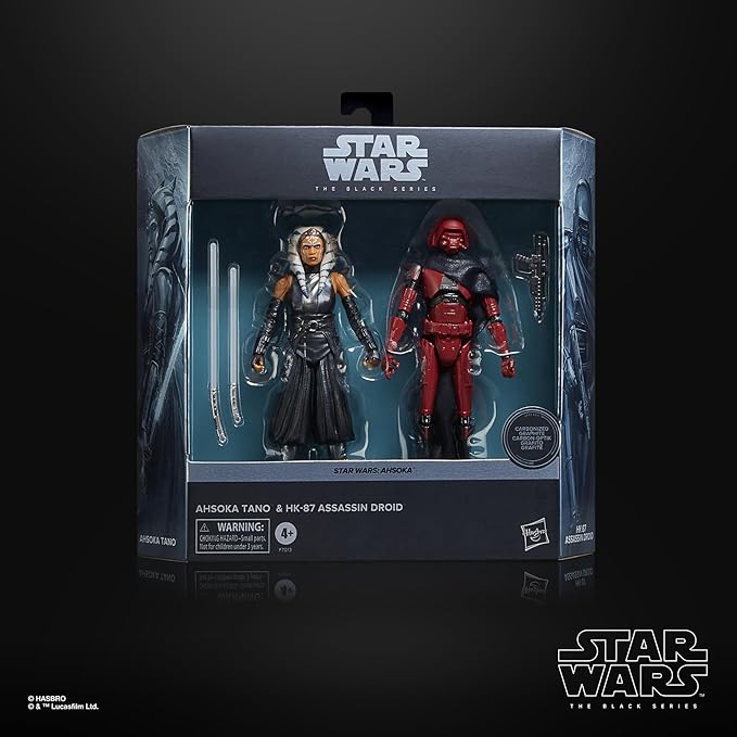 Star Wars The Black Series Ahsoka Tano & HK-87 Assassin Droid 6-Inch Action Figure 2-Pack | Hasbro 2023 | Star Wars: Ahsoka Disney+ Collector Set