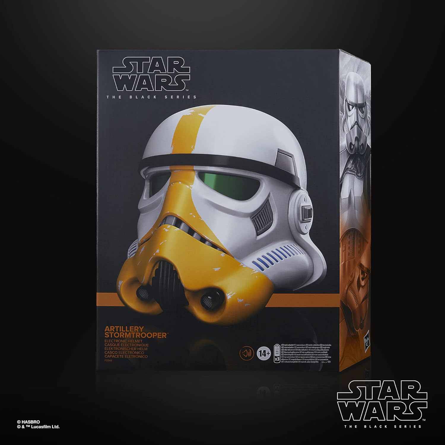 the Black Series the Mandalorian Artillery Stormtrooper Premium Electronic Helmet (INCLUDES SHIPPING)