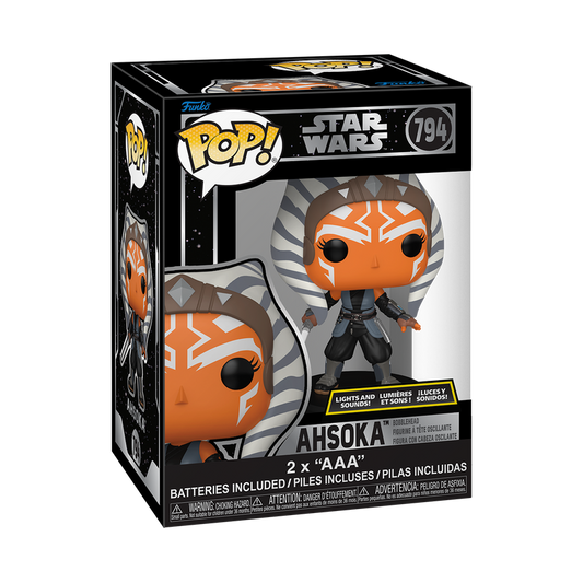 Funko Pop! Lights & Sounds Ahsoka #794 – Star Wars Vinyl Figure with Light & Sound Effects