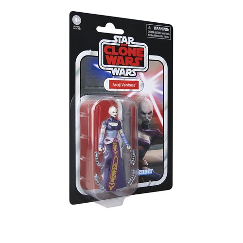 Star Wars The Vintage Collection Asajj Ventress – Clone Wars 3.75” Action Figure | Kenner Carded