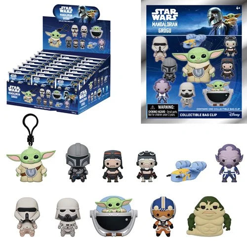 Star Wars: The Mandalorian & Grogu Movie 3D Foam Bag Clip Random 6-Pack (Pre order)
