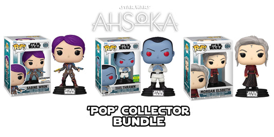 Star Wars: Ahsoka Series Pop Collector Bundle | Thrawn, Sabine Wren & Morgan Elsbeth w/ Protectors | Carbonite Creative Exclusive