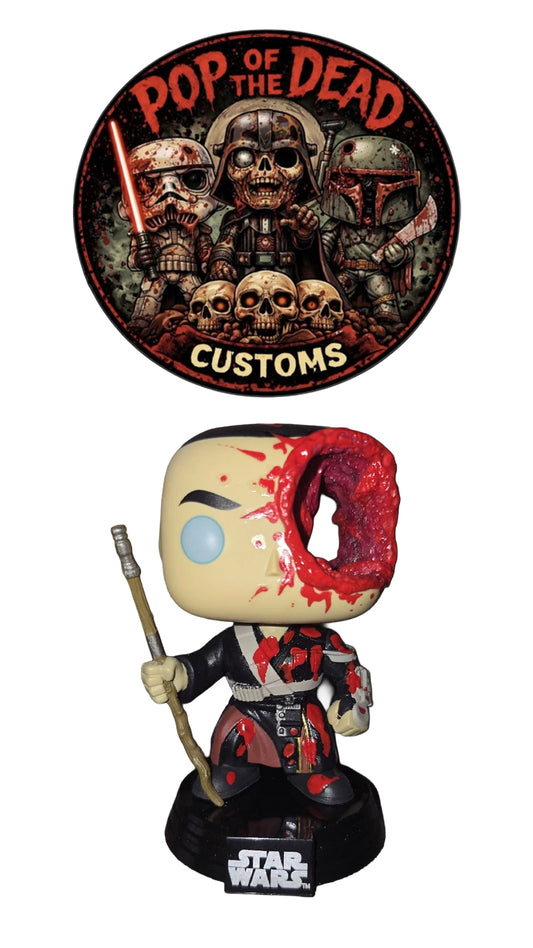 Pop Of The Dead Customs Battle-Damaged Clone Wars Chirrut Funko Pop! #406 | Creative Corner Exclusive