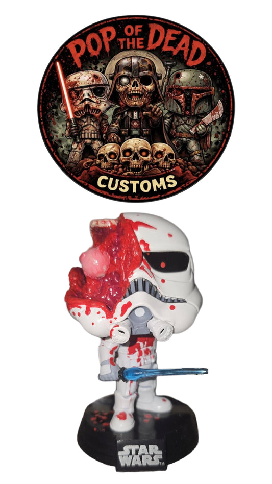 Pop Of The Dead Customs Battle-Damaged Concept Stormtrooper Funko Pop! #470 | Creative Corner Exclusive