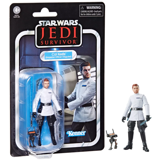 Hasbro Star Wars The Vintage Collection Cal Kestis (Imperial Officer Disguise) 3.75” Action Figure | Jedi Survivor | Kenner Carded