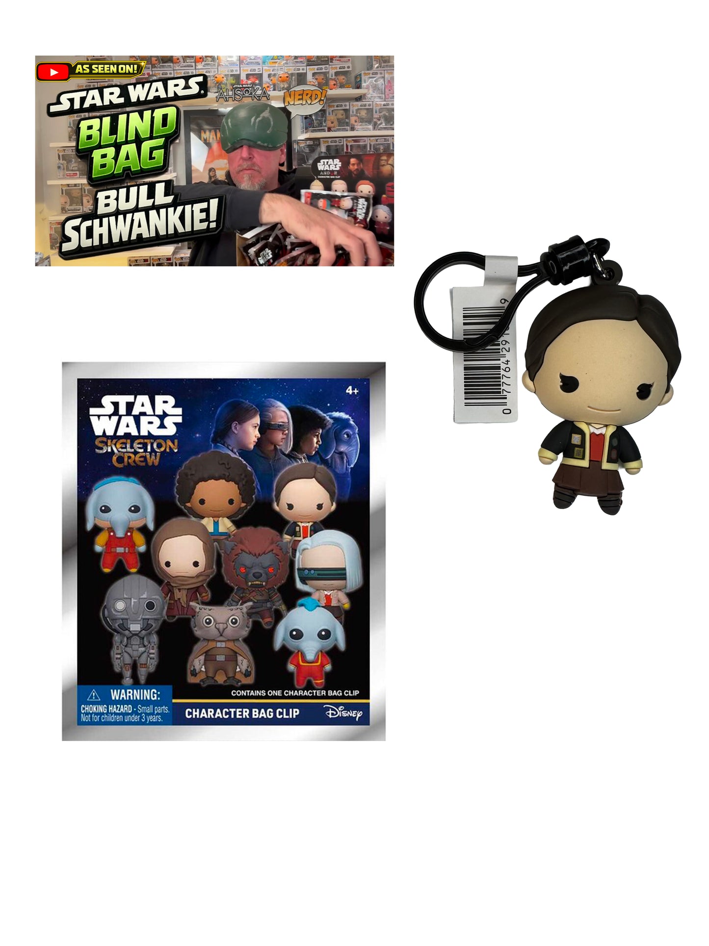 Star Wars Skeleton Crew Fern Loose Blind Bag Clip Monogram Keychain