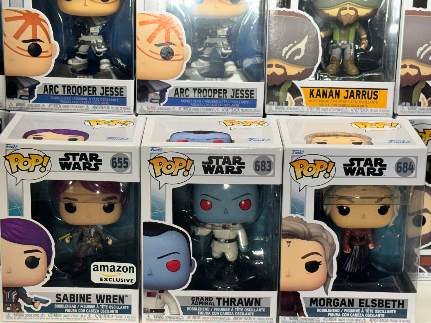 Star Wars: Ahsoka Series Pop Collector Bundle | Thrawn, Sabine Wren & Morgan Elsbeth w/ Protectors | Carbonite Creative Exclusive