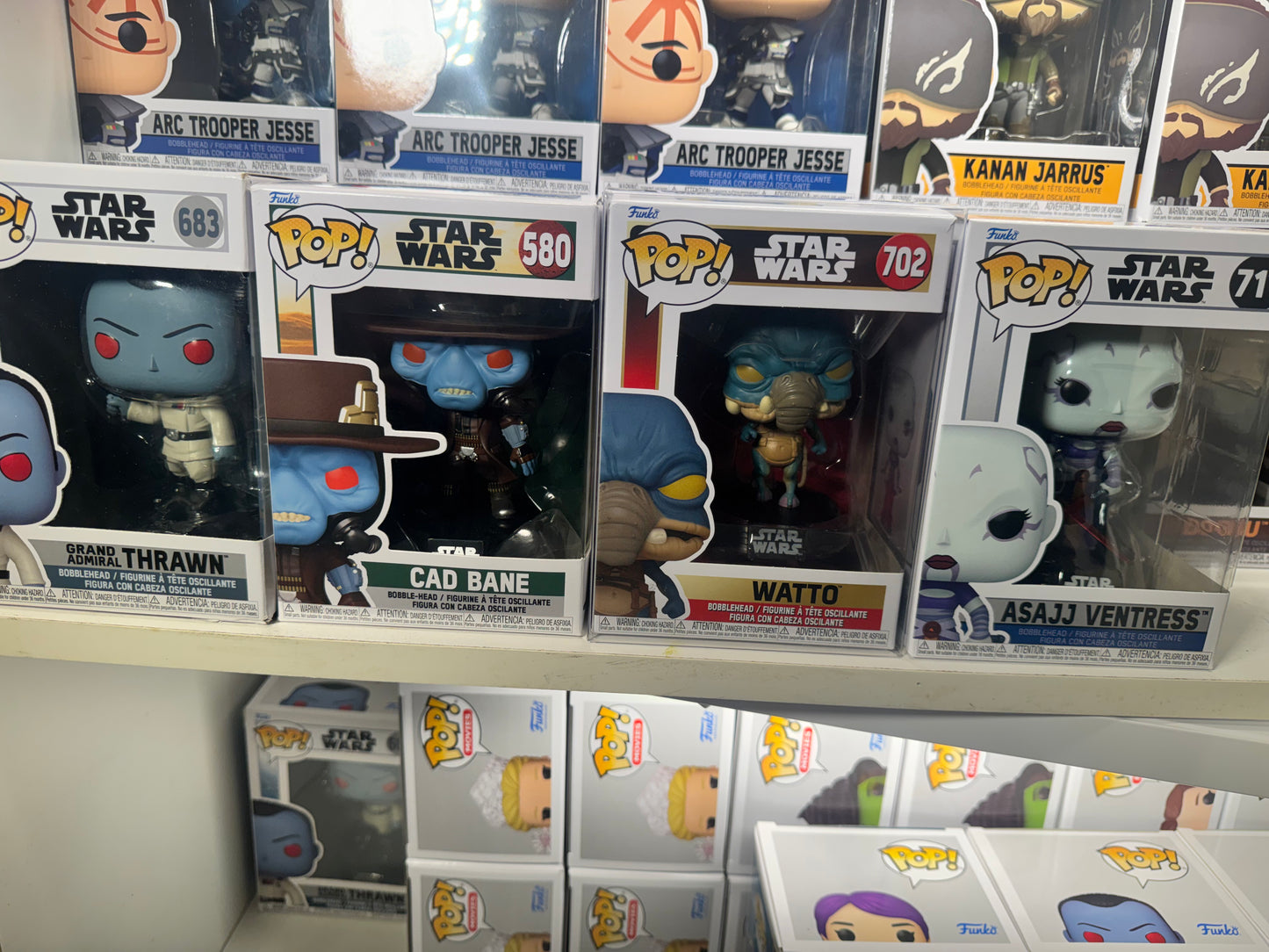 💙 Blue Nerd Pack – Star Wars Funko Pop Collector Bundle (Asajj Ventress #711, Cad Bane #580, Grand Admiral Thrawn #683, Watto #702) | Carbonite Creative Exclusive