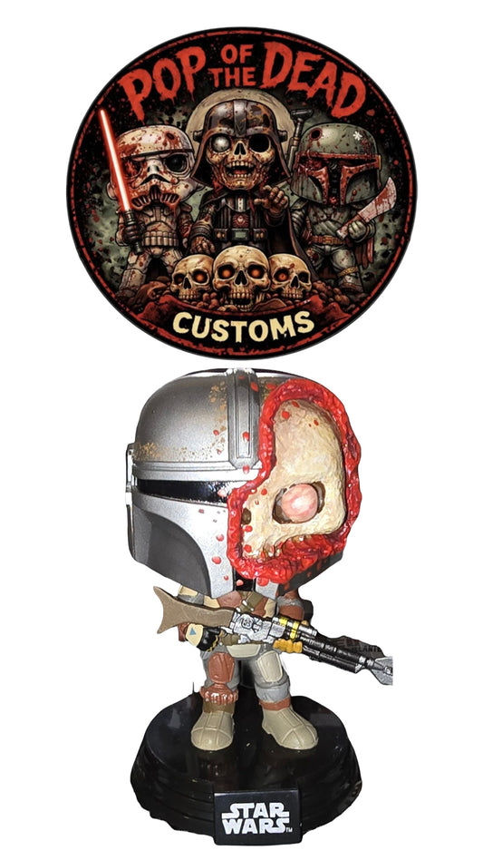 Pop Of The Dead Customs Battle-Damaged Mandalorian Funko Pop! #326 | Creative Corner Exclusive