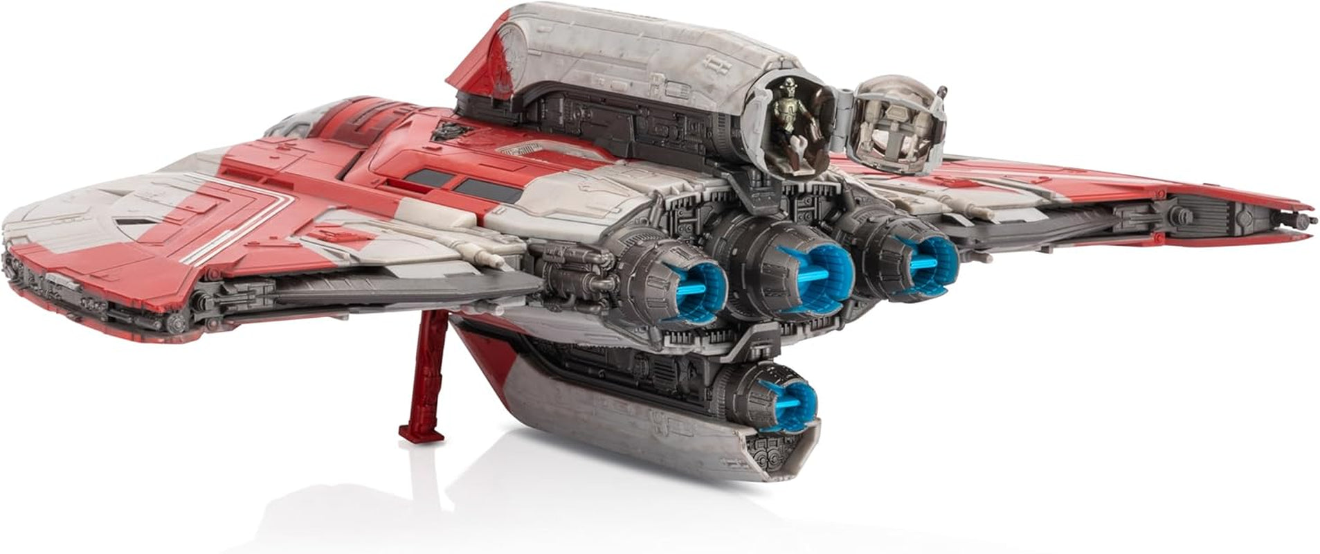 Star Wars Micro Galaxy Squadron Ahsoka Tano'S T-6 Jedi Shuttle - 13-Inch Vehicle with Rotating Wings and Three 1-Inch Micro Figure Accessories