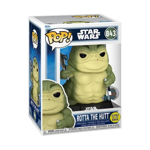 (PRE-ORDER) Star Wars The Mandalorian & Grogu Rotta the Hutt Glow-in-the-Dark Funko Pop! Vinyl Figure #843 (EST SHP SEPTEMBER 2026)