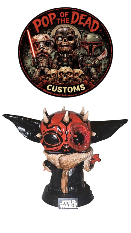 Pop Of The Dead Customs Darth Maul Battle-Damaged Grogu Funko Pop! #368 | Creative Corner Exclusive