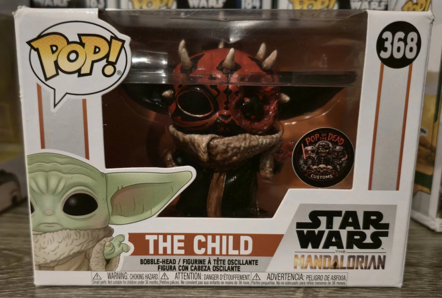 Pop Of The Dead Customs Darth Maul Battle-Damaged Grogu Funko Pop! #368 | Creative Corner Exclusive