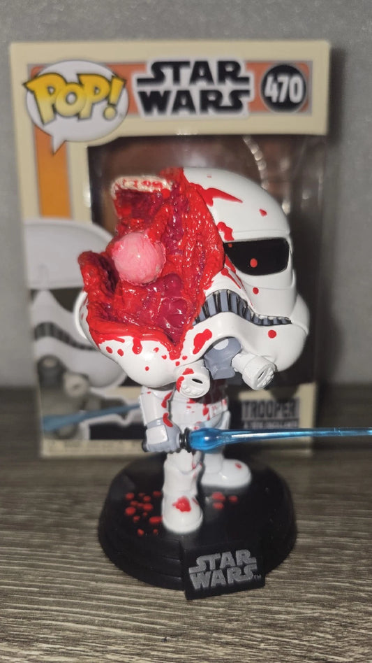 Pop Of The Dead Customs Battle-Damaged Concept Stormtrooper Funko Pop! #470 | Creative Corner Exclusive