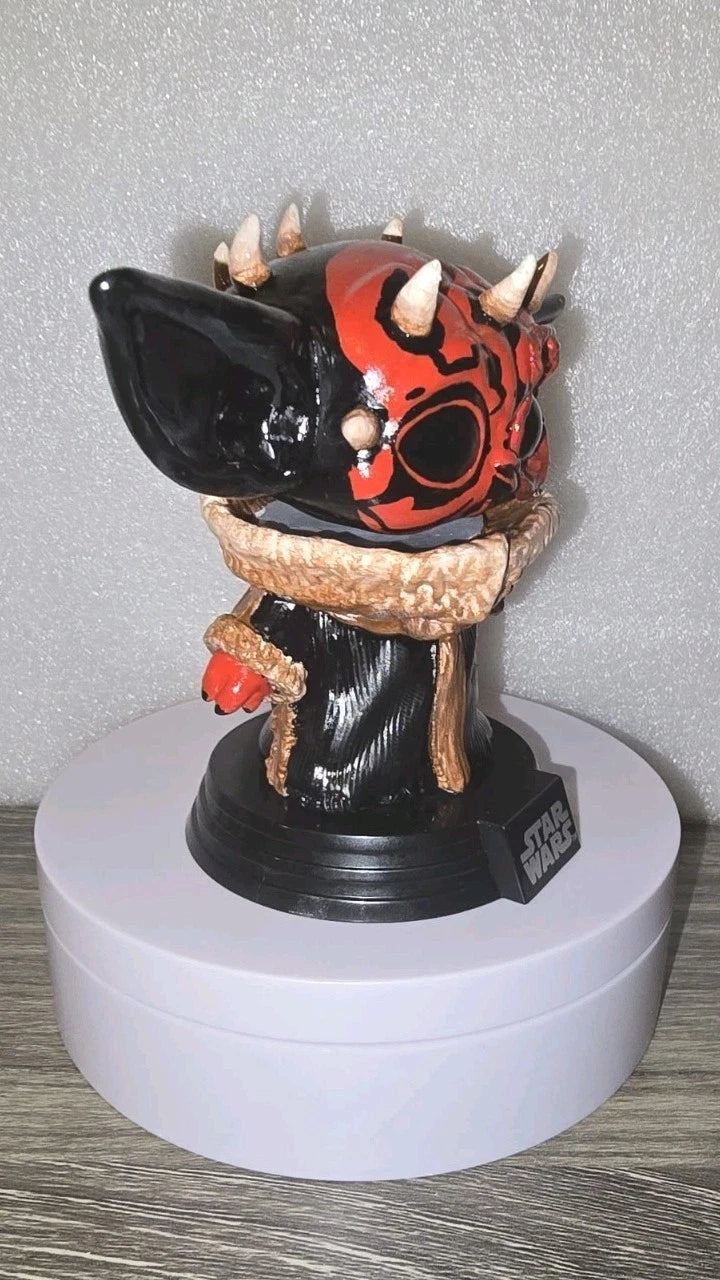 Pop Of The Dead Customs Darth Maul Battle-Damaged Grogu Funko Pop! #368 | Creative Corner Exclusive