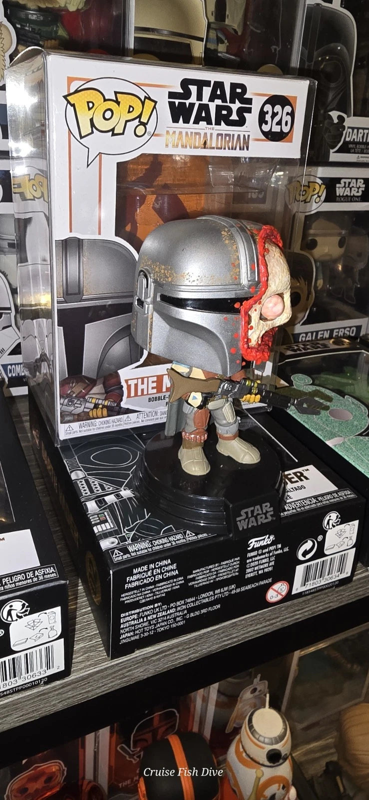 Pop Of The Dead Customs Battle-Damaged Mandalorian Funko Pop! #326 | Creative Corner Exclusive