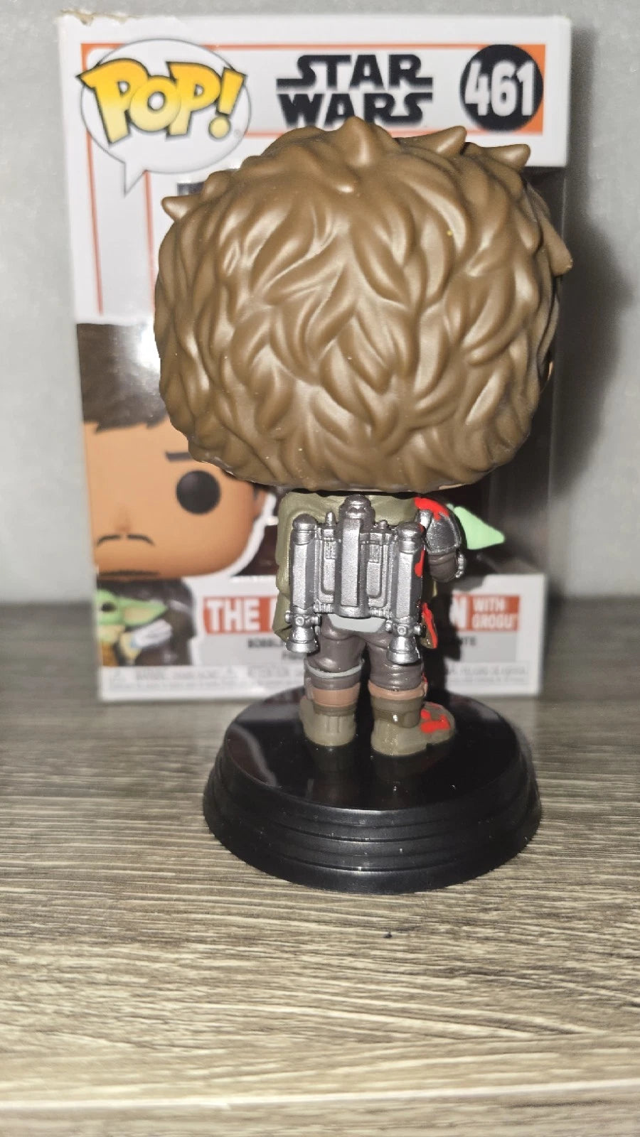 Custom Star Wars Mandalorian w/ Grogu Battle Damaged Funko Pop – Hard Stack Included – Free Shipping