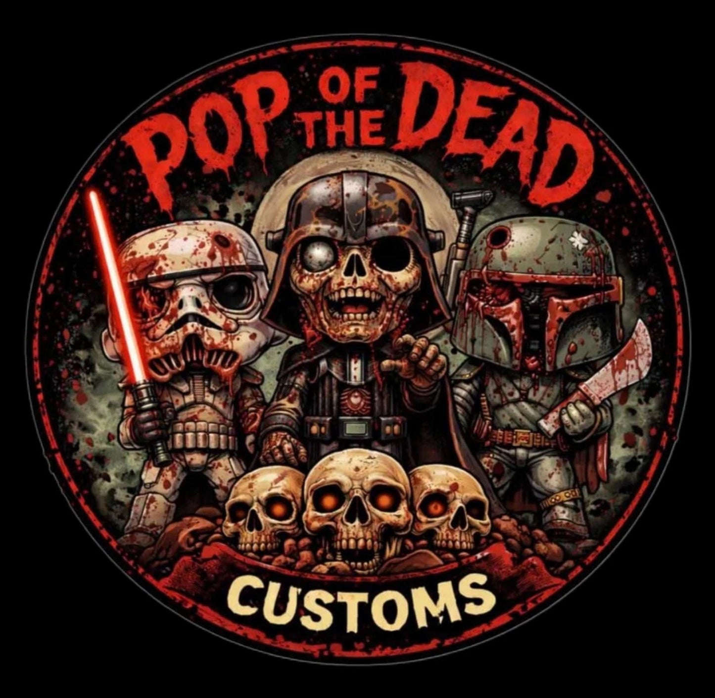 Pop Of The Dead Customs Battle-Damaged Mandalorian Funko Pop! #326 | Creative Corner Exclusive