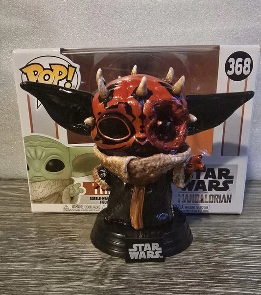 Pop Of The Dead Customs Darth Maul Battle-Damaged Grogu Funko Pop! #368 | Creative Corner Exclusive