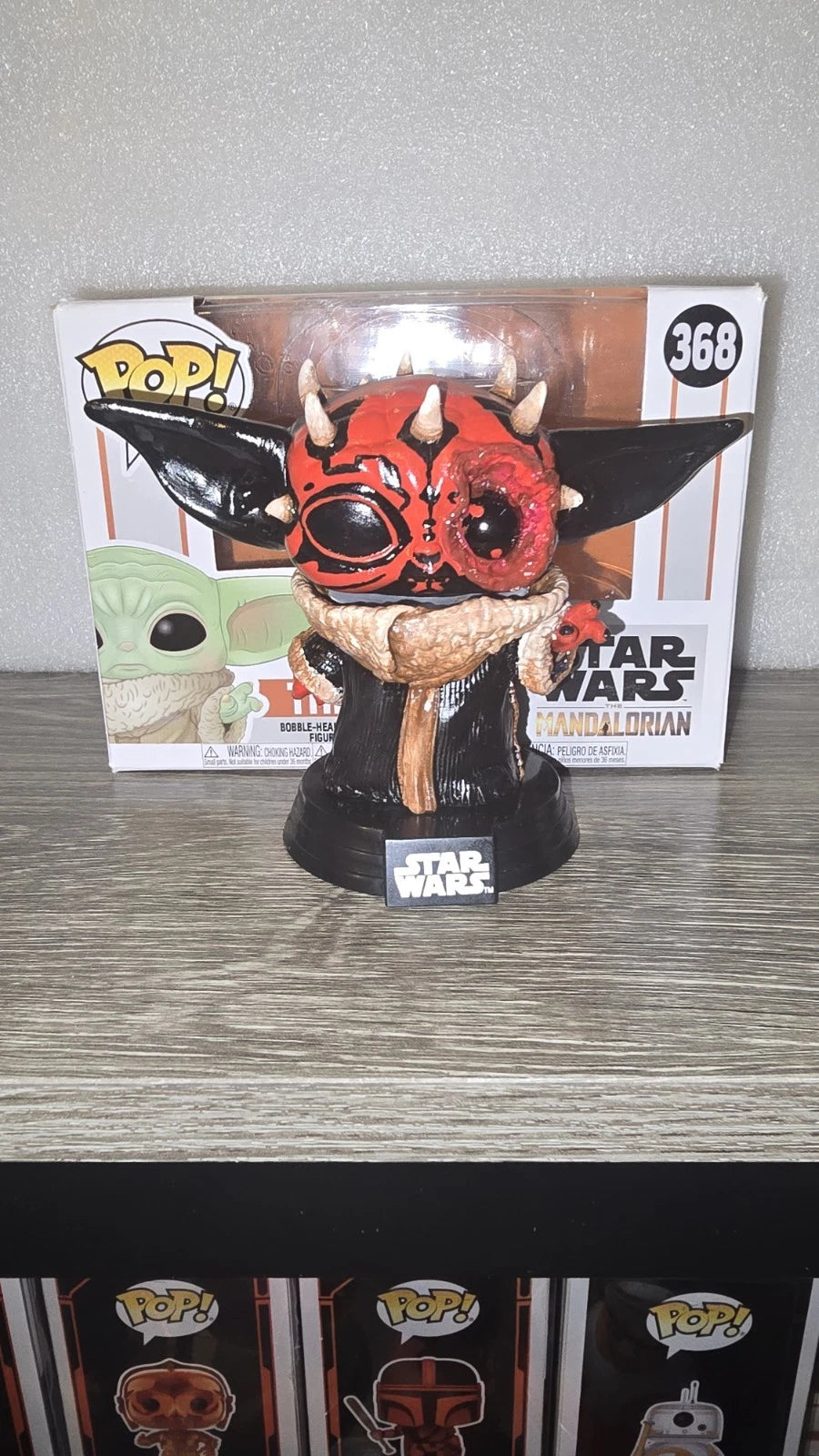 Pop Of The Dead Customs Darth Maul Battle-Damaged Grogu Funko Pop! #368 | Creative Corner Exclusive